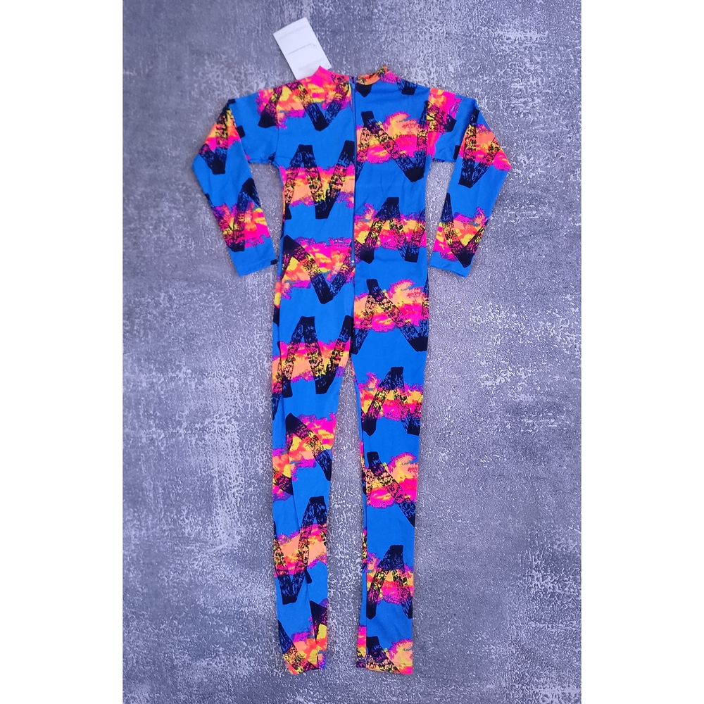 Vintage 90s Kids Colourful Abstract Print Jumpsuit Total Eclipse Activewear